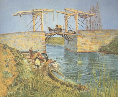 Vincent Van Gogh The Langlois Bridge at Arles with Women Washing (nn04) China oil painting art